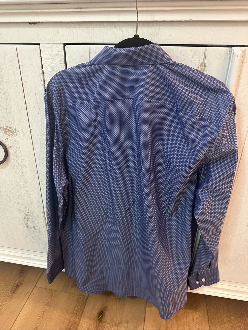 Murano Blue Micro-Pattern Button-Down Shirt - Picture 2 of 3